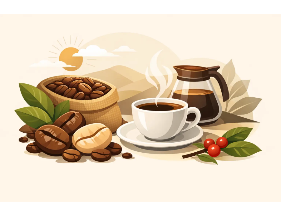 Entkoffeinierte Kaffeebohnen voller Geschmack