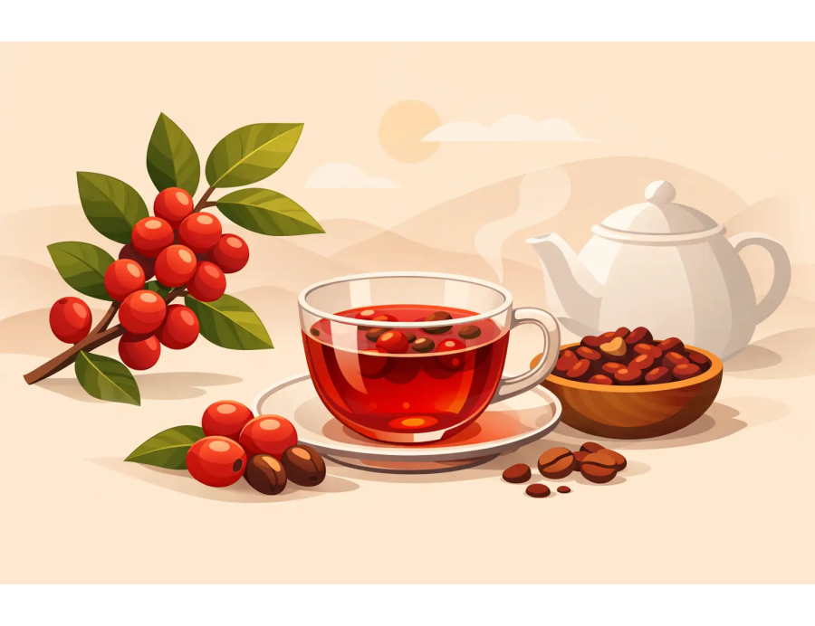 Kaffeekirschen Tee ausprobieren und neu genießen