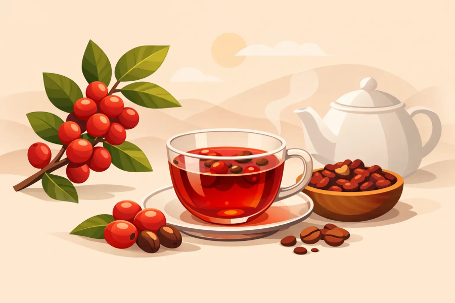 Kaffeekirschen Tee ausprobieren und neu genießen